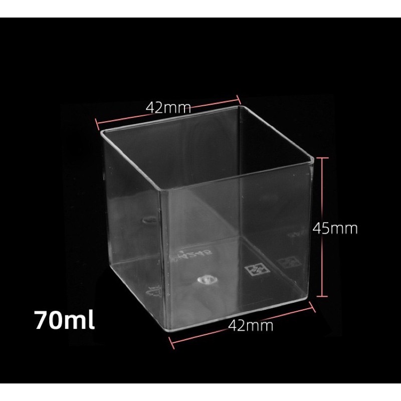 Set 10 hộp mousse vuông, tim, oval mini kèm nắp