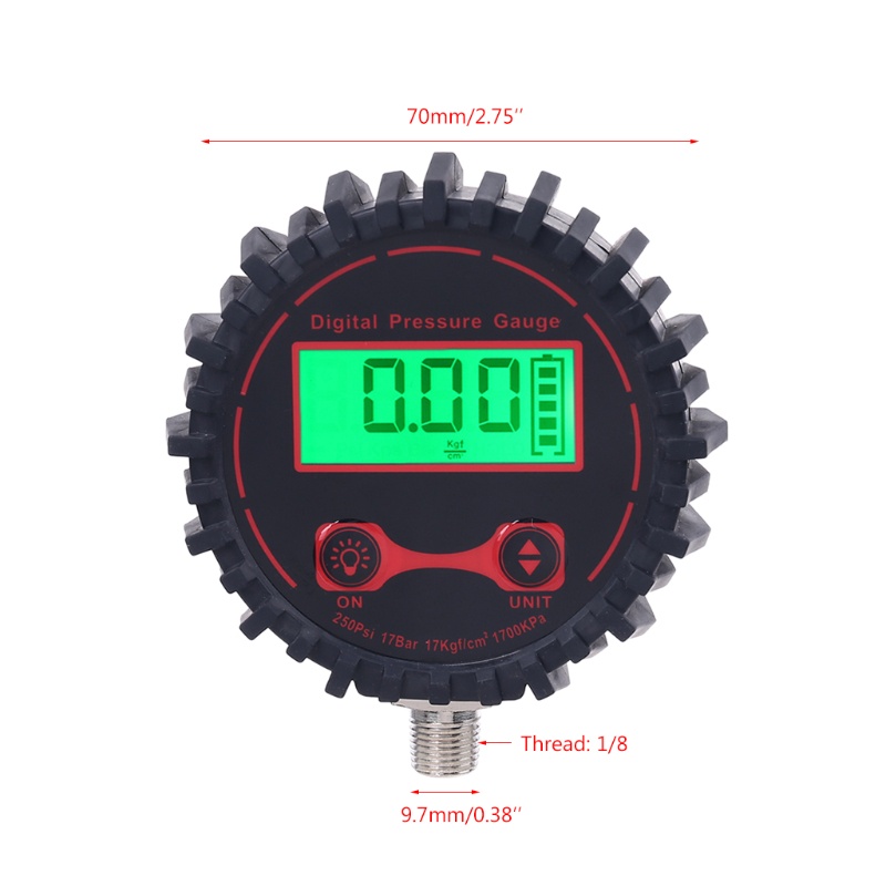 Đồng Hồ Đo Áp Suất Lốp Xe Kỹ Thuật Số 3-250 PSI