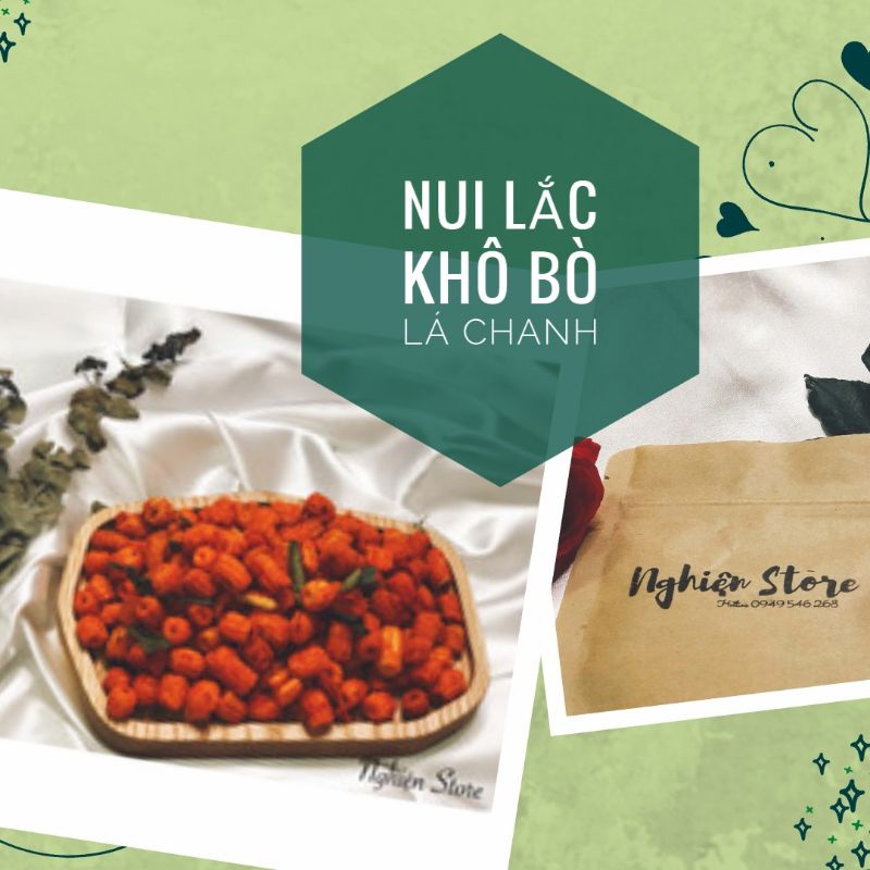 Nui lắc khô bò lá chanh 250gr | BigBuy360 - bigbuy360.vn