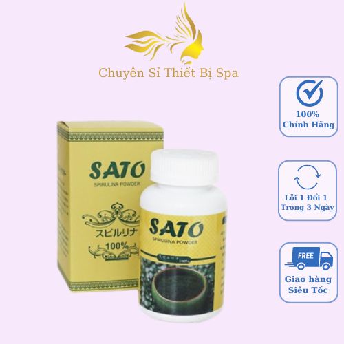 Tảo Xoắn Sato Dưỡng Da Làm Trắng Dạng Bột Nhật Bản