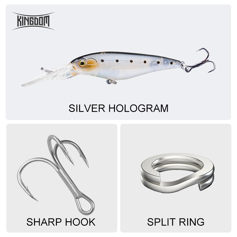 Mồi Câu Cá Giả Minnow Kingdom Cứng Dạng Nổi Lơ Lửng 60mm 5.6g