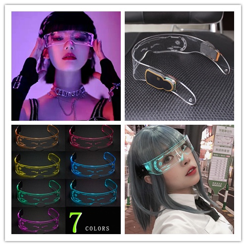 Mắt Kính Có Đèn LED Phát Sáng Nhiều Màu Sắc Độc Đáo Cho Tiệc Giáng Sinh / Halloween