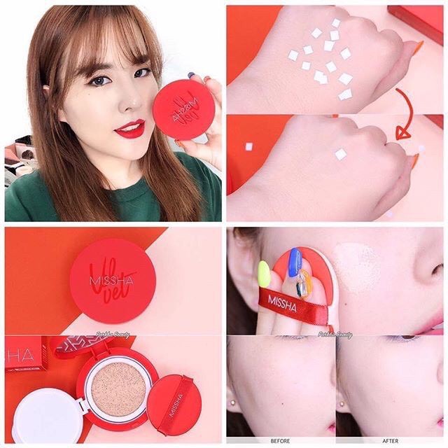 Phấn Nước Mềm Mịn MISSHA Velvet Finish Cushion SPF50 PA+++ - Vỏ đỏ | BigBuy360 - bigbuy360.vn