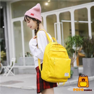 Balo thời trang màu trơn đi học basic PopoPanda BL007