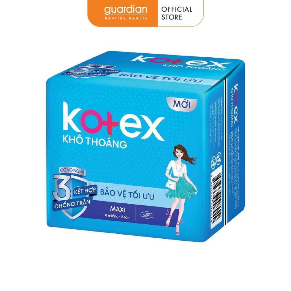 Băng vệ sinh Kotex khô thoáng dày cánh (8 miếng)