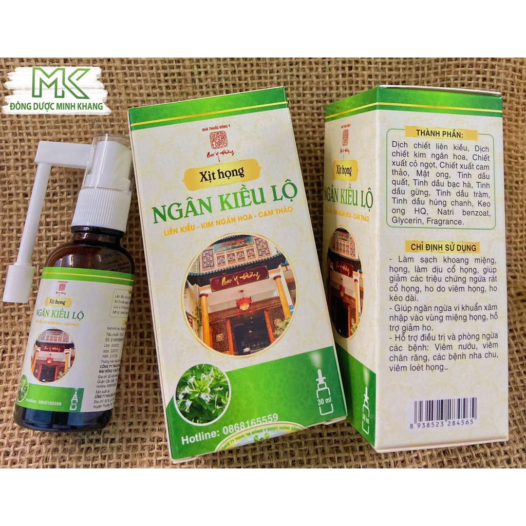 XỊT HỌNG NGÂN KIỀU LỘ GIẢM HO, DỊU CỔ HỌNG -