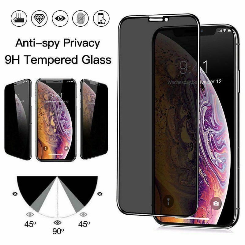 Kính cường lực Iphone Xs Max chống nhìn trộm Full 3D Anank cao cấp