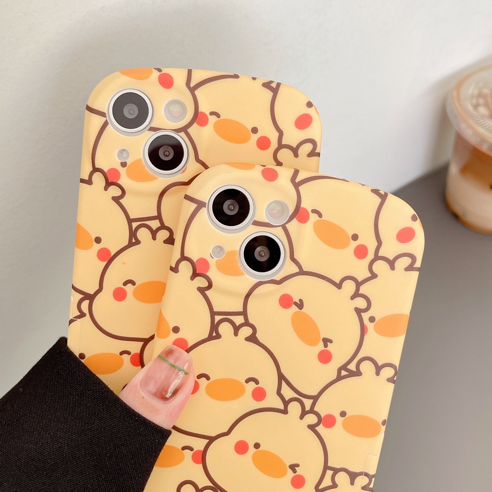Ốp Điện Thoại Dẻo Họa Tiết Chú Gà Màu Vàng Kèm Giá Đỡ Cho Iphone 12 pro max 11 pro max xs max xr x 7 8 plus