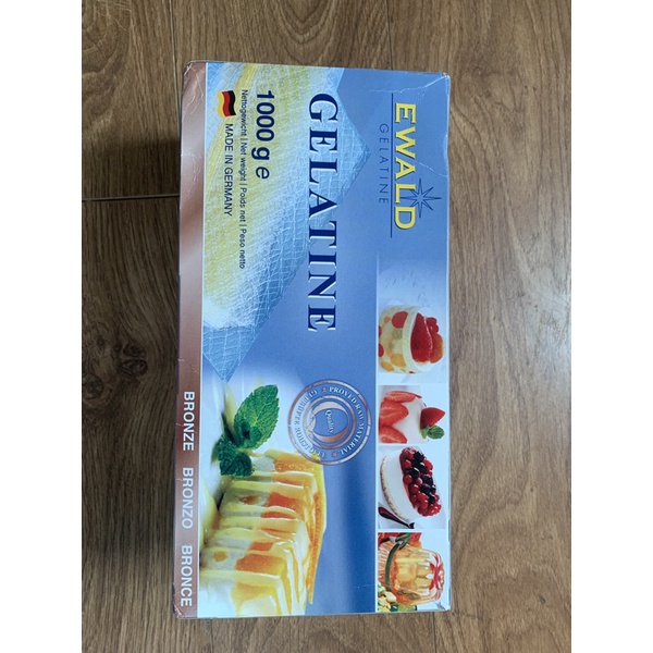 Gelatin dạng lá hãng Ewald Đức ( 3,4 đến 3,6g)