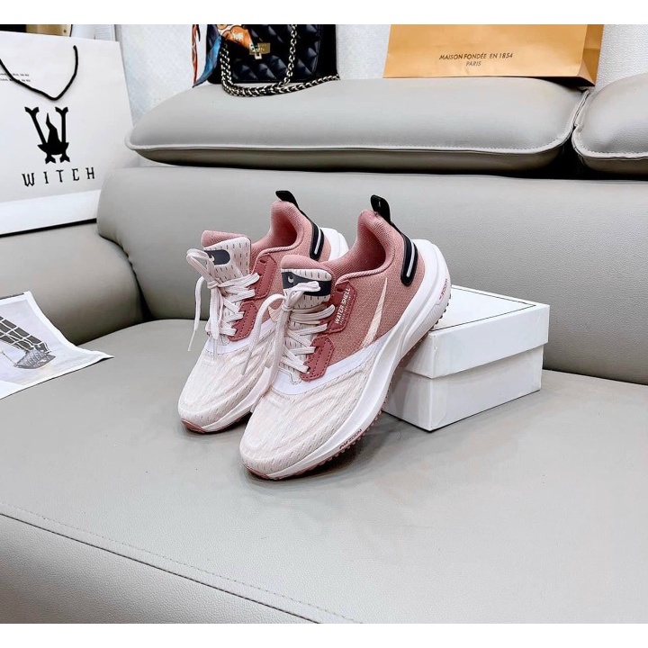 Giày thể thao sneaker air zoom trắng hồng siêu nhẹ 2022