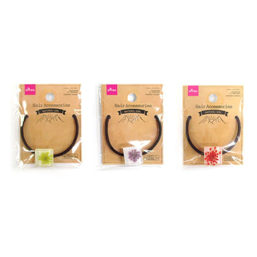 Daiso Cột tóc NT hình hoa khô