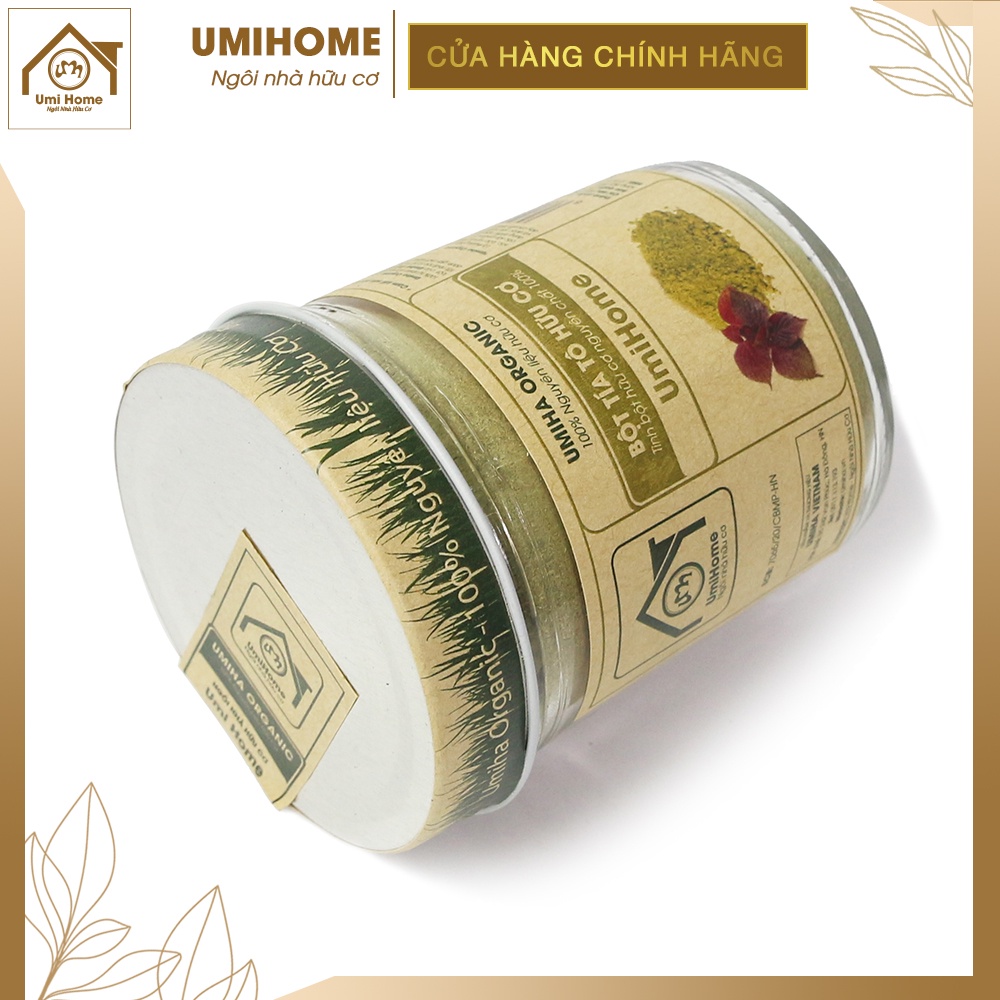 Bột Lá Tía Tô nguyên chất UMIHOME 135g - Đắp mặt nạ dưỡng trắng da, sạch mụn ẩn, làm hồng da hiệu quả