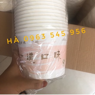 50 bát giấy 1000ml - đựng bún phở, cháo, mì cay (kèm nắp)
