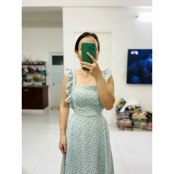 ĐẦM MAXI HOA TAY CÁNH TIÊN