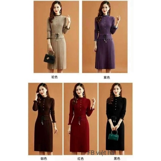 ĐẦM LEN CAO CẤP THỜI TRANG THANH LỊCH