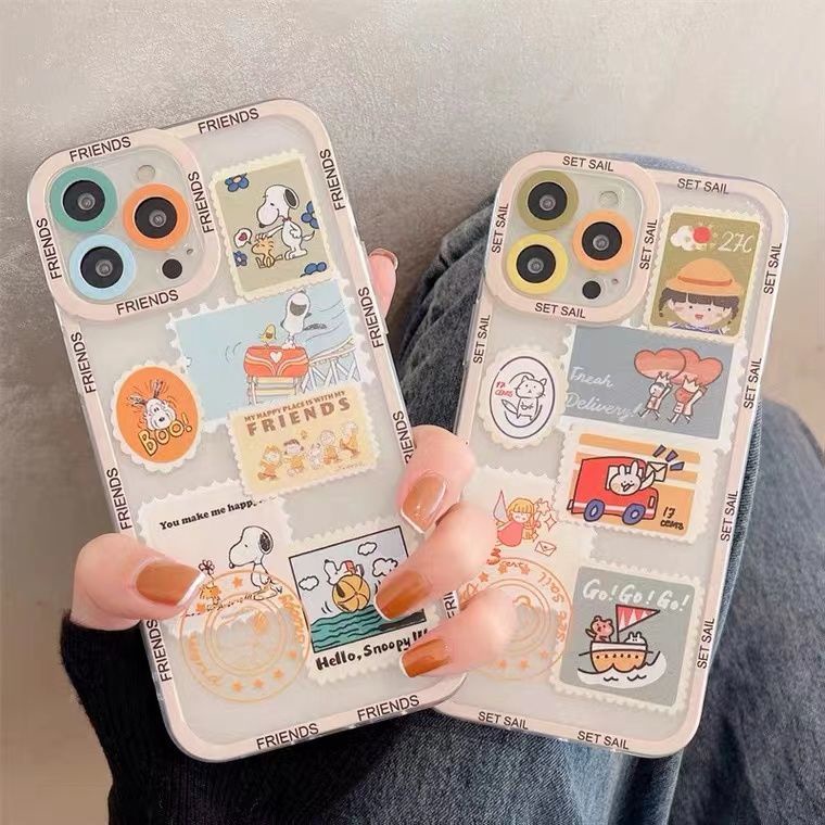 Ốp Điện Thoại Silicon TPU Mềm Họa Tiết Dễ Thương Cho Iphone 14 13 12 Mini 11 Pro X XR XS Max 6 6S 7 8 Plus