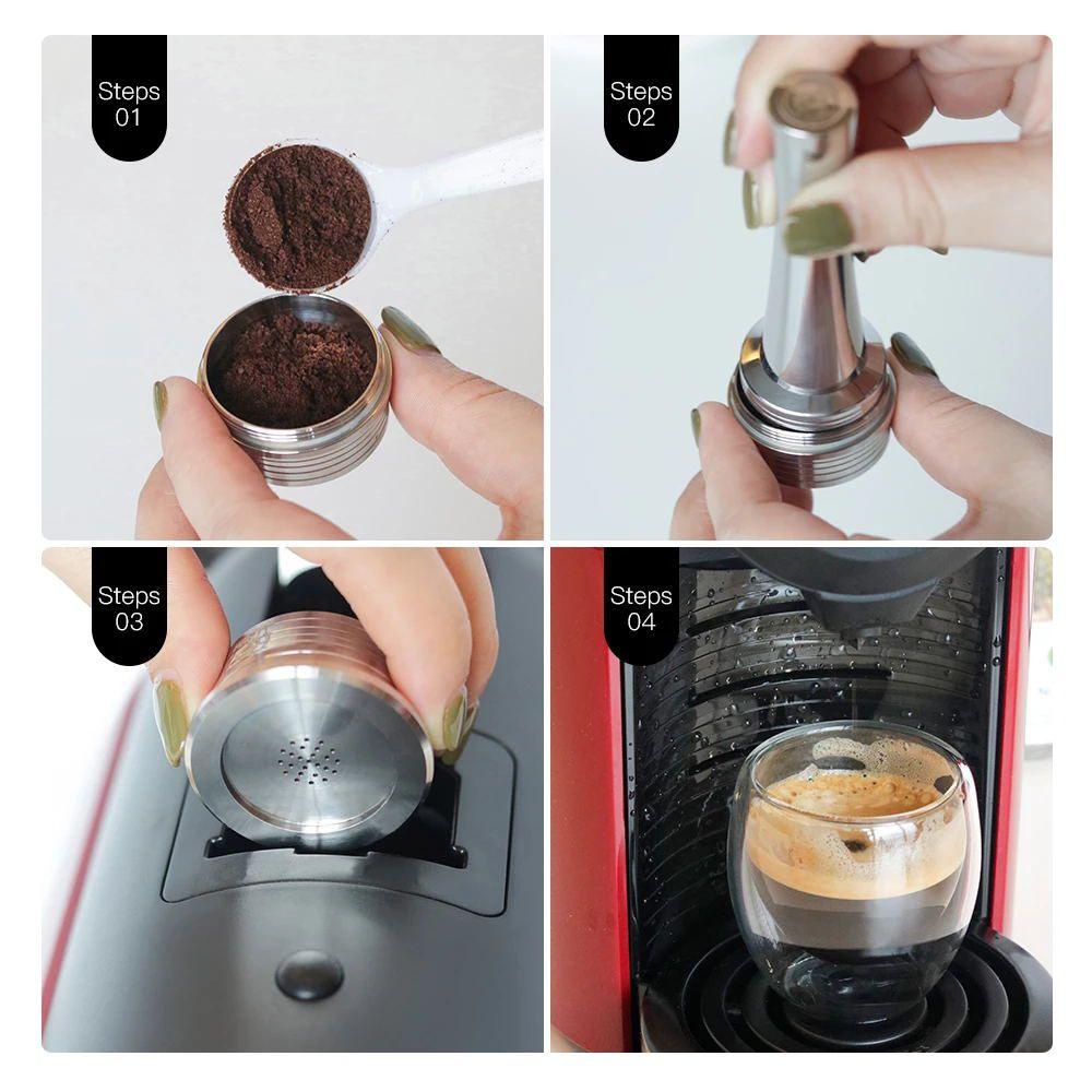 1 Bộ Lọc Cà Phê Bằng Thép Không Gỉ Kèm Cọ Vệ Sinh Cho Delta Q NDIQ7323