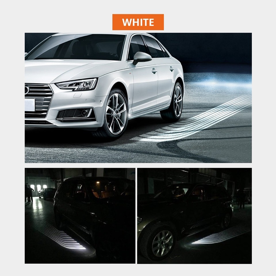 Đèn LED Tạo Hiệu Ứng Ánh Sáng Trắng/Xanh Dương/Đỏ Hình Đôi Cánh Thiên Thần Trang Trí Cửa Xe Hơi