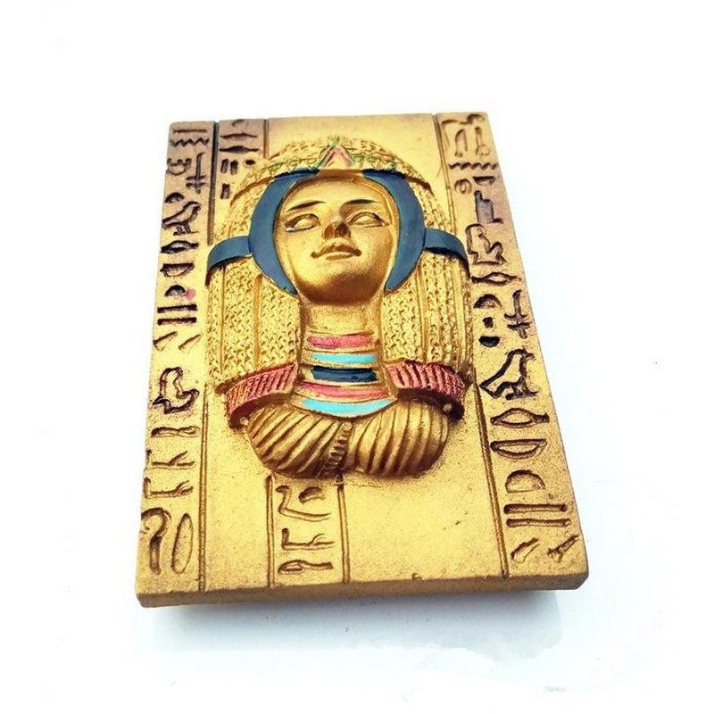 Nam châm trang trí cửa tủ lạnh hình Pharaoh/ nữ hoàng Ai cập 3D chất liệu nhựa resin