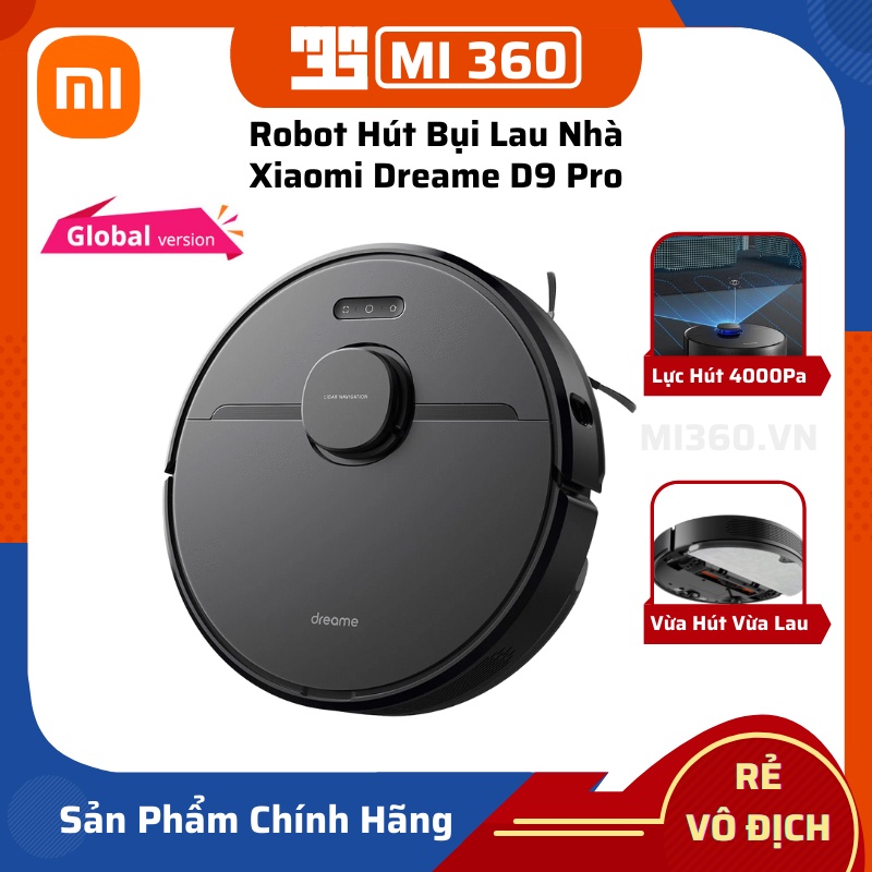 ✅Bản Quốc Tế✅ Robot Hút Bụi Lau Nhà Xiaomi Dreame D9 Pro Chính Hãng