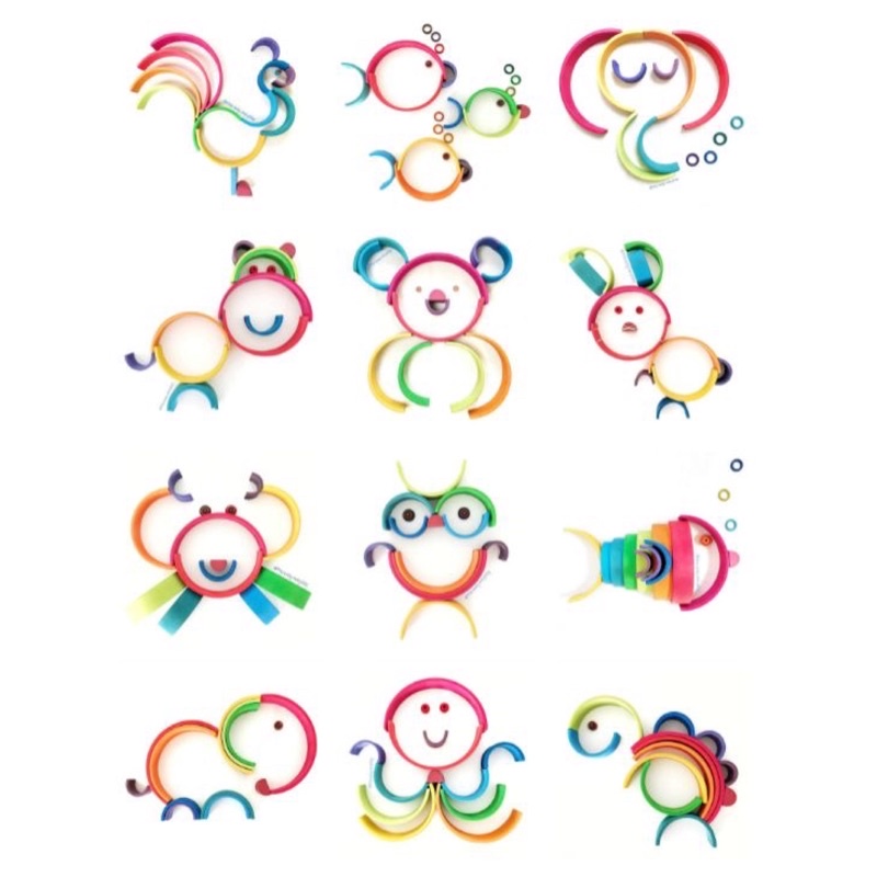 Đồ chơi giáo dục Cầu vồng gỗ Montessori cho bé