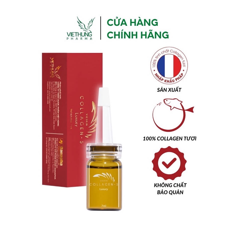 Tinh Chất Collagen-S Luxury Trẻ Hóa, Phục Hồi Da Và Dưỡng Môi Sau Phun Xăm - Vieskin Collagen