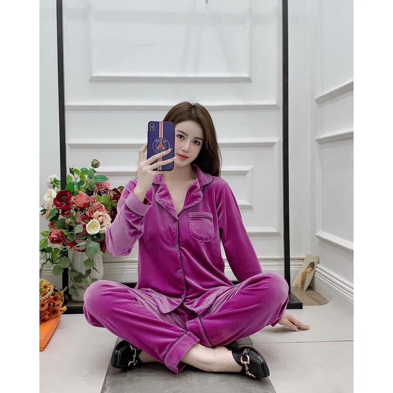 Pijama nhung trơn - Thương hiệu độc quyền của Mây | BigBuy360 - bigbuy360.vn