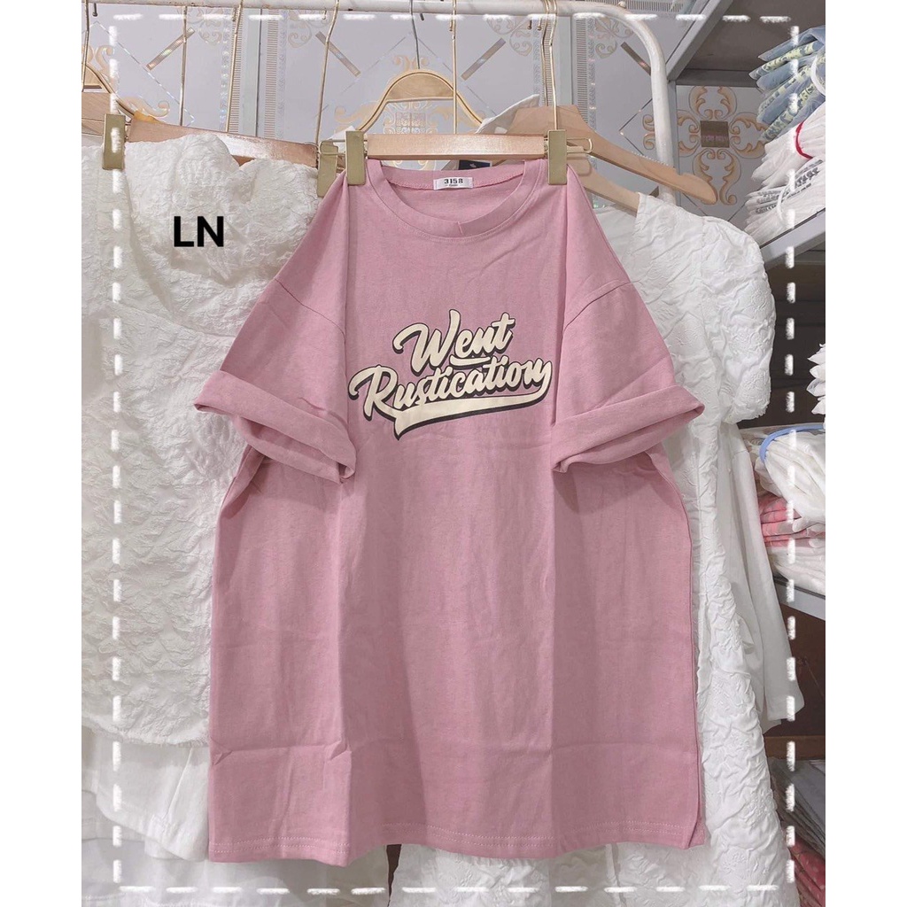 Áo thun nam nữ unisex form thụng rộng tay lỡ,áo phông tum chữ xanh chất cotton màu trắng xanh