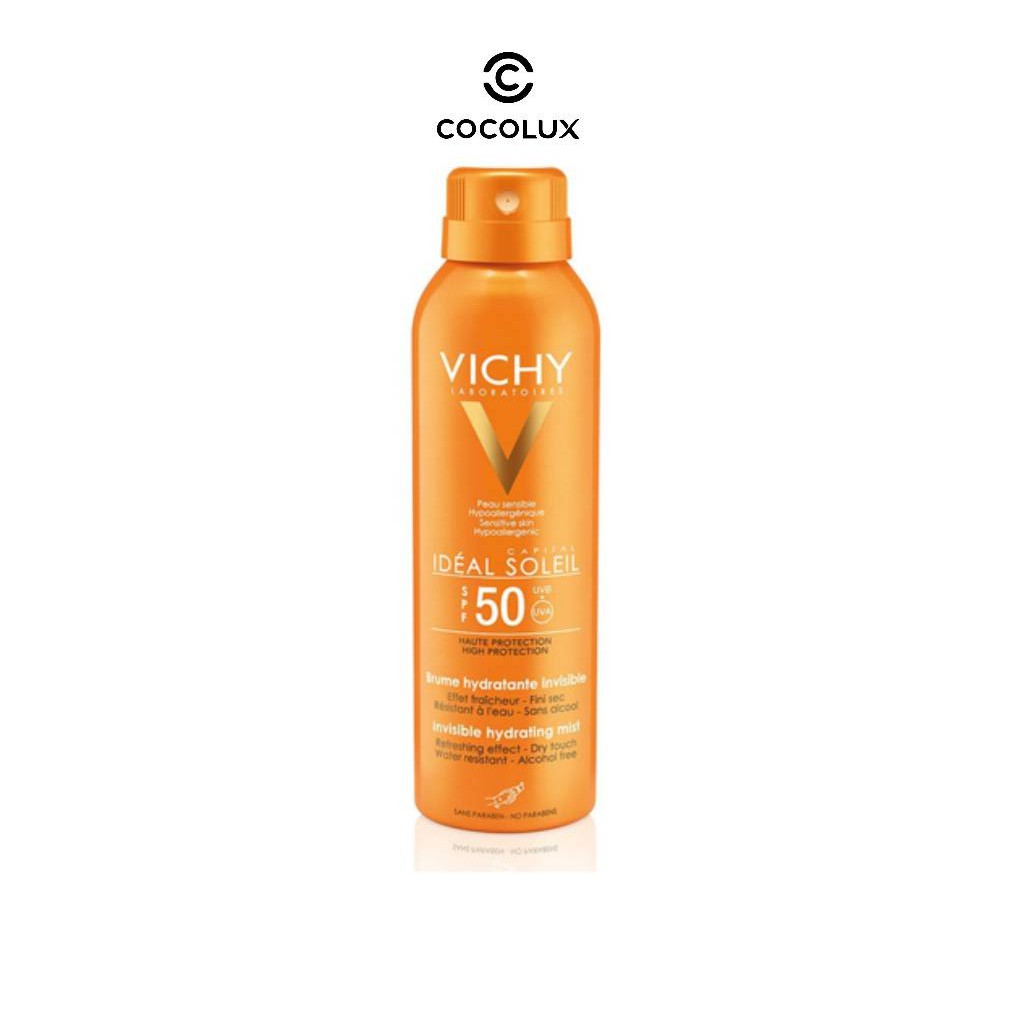 [Công Ty, Tem Phụ] Xịt chống nắng lâu trôi SPF 50 UVB + UVA ( Dành cho cơ thể ) Vichy 200ml - [COCOLUX]