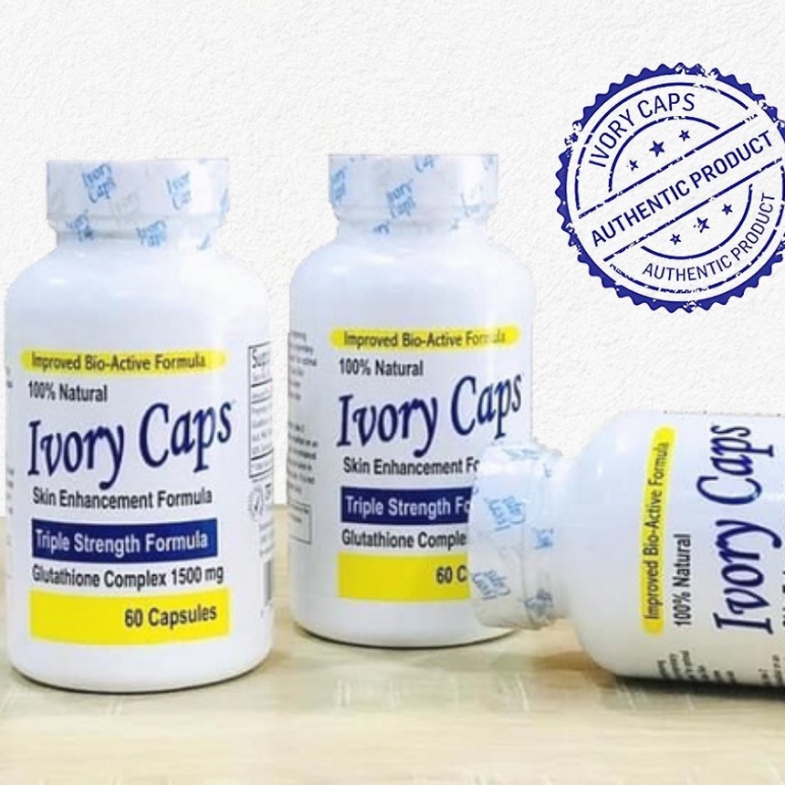 Viên uống hỗ trợ trắng da giảm nám Ivory caps glutathione triple strength formula 1500mg 60 viên Maxwell