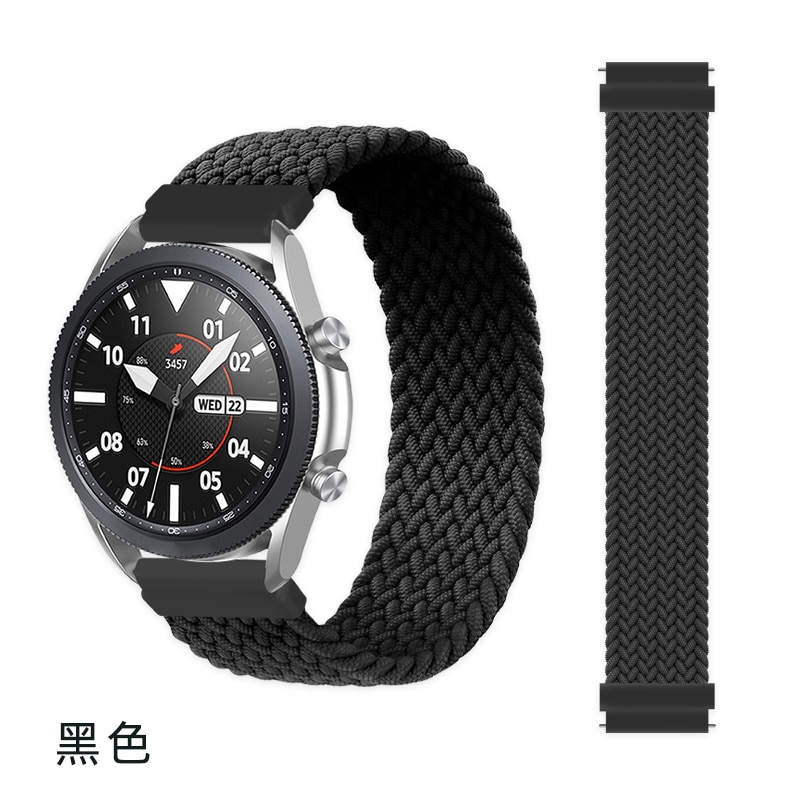 Dây Đeo Nylon Kiểu Bện 22 / 20mm Cho Samsung Galaxy 3/Gear S3/Active2