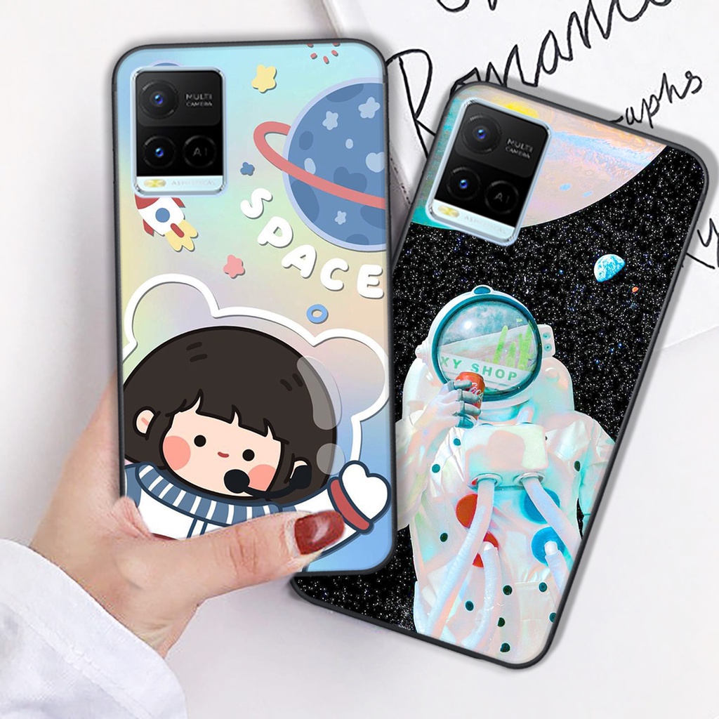 Ốp lưng Vivo Y21 - Vivo Y21s mẫu phi hành gia cực đẹp siêu cute