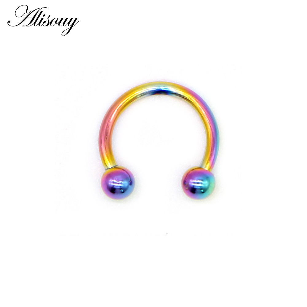 Alisouy 1 Khuyên Mũi Bằng Thép Không Gỉ Cá Tính