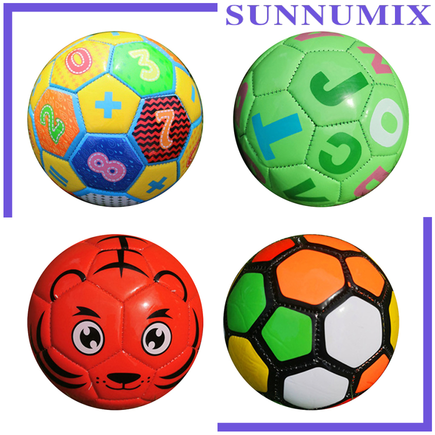 [Sunnimix] Quả Bóng Đá Cỡ 2 Thiết Kế Hoạt Hình Sáng Tạo Cho Trẻ Em Chơi Trong Nhà / Ngoài Trời