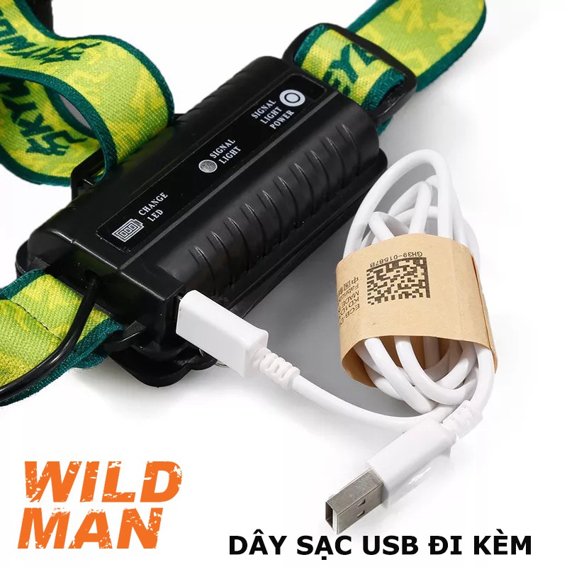 Đèn pin siêu sáng đeo trán đầu cầm tay chống nước leo núi câu cá dã ngoại cắm trại