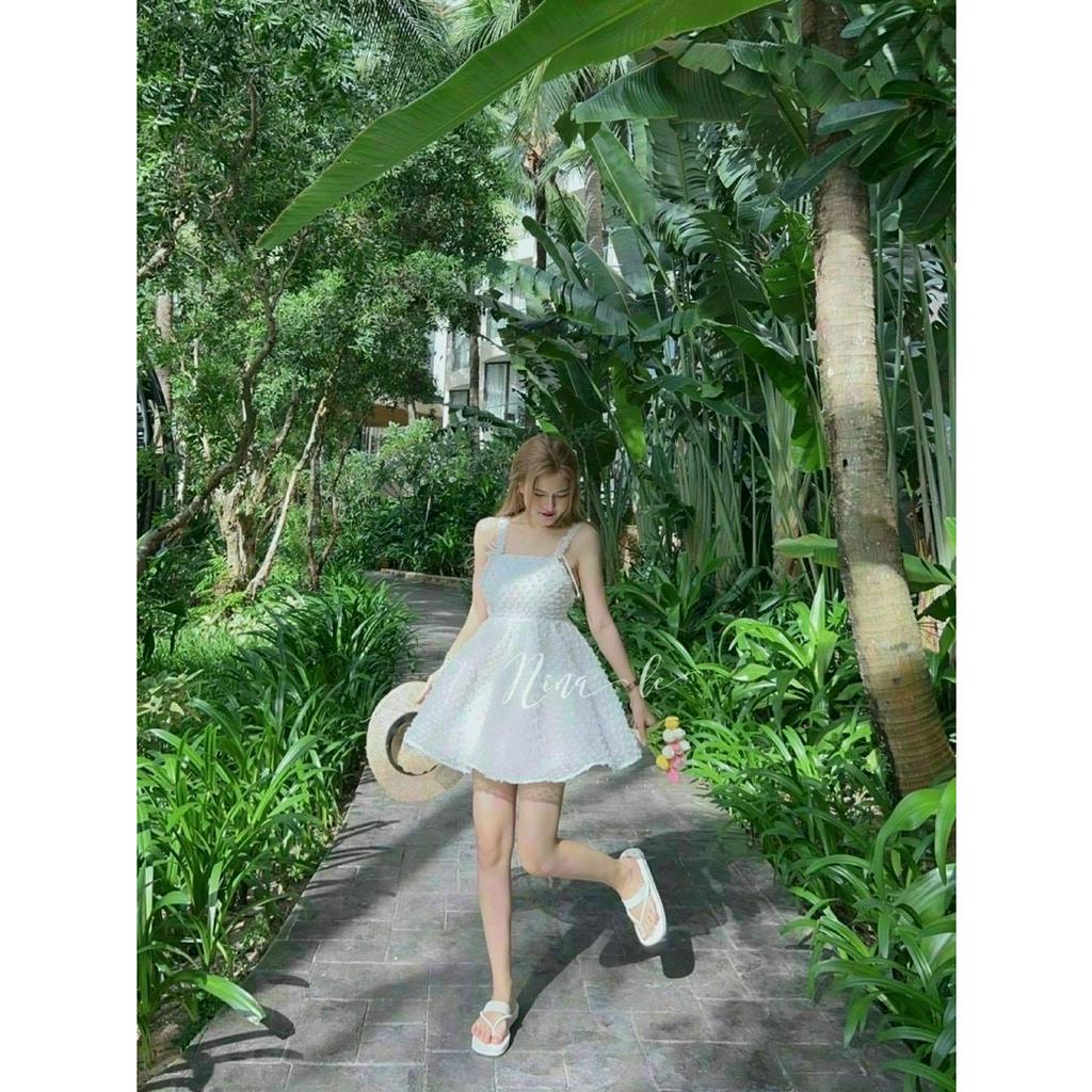 Đầm 2 Dây Nữ From Babydoll,Đầm Xòe Bánh Bèo Chất Xô Bông Nổi Y hình Thời Trang Hè Xinh Xắn