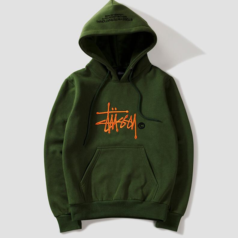 Áo hoodie vải cotton in chữ STUSSY thời trang cho nam nữ