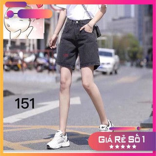 quần short jean nữ ngố lưng cao ống rộng ulzzang