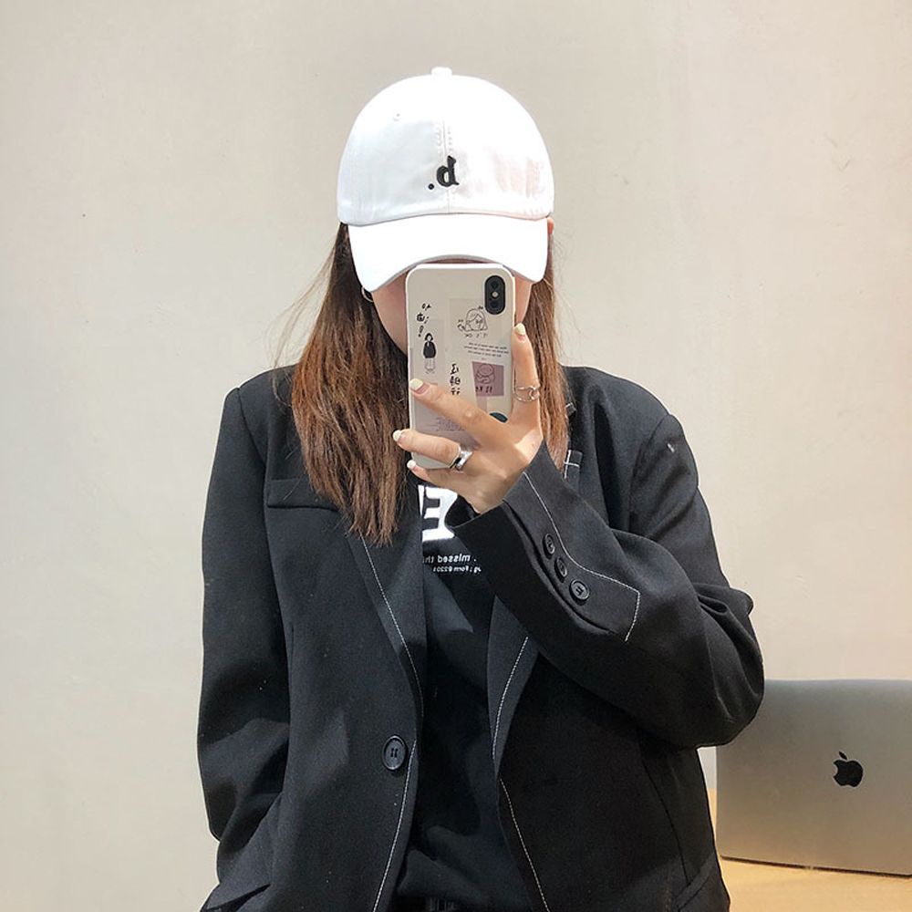 Mũ lưỡi trai thể thao bằng cotton mềm thêu chữ B có thể điều chỉnh thiết kế đơn giản nhiều màu cho nam nữ