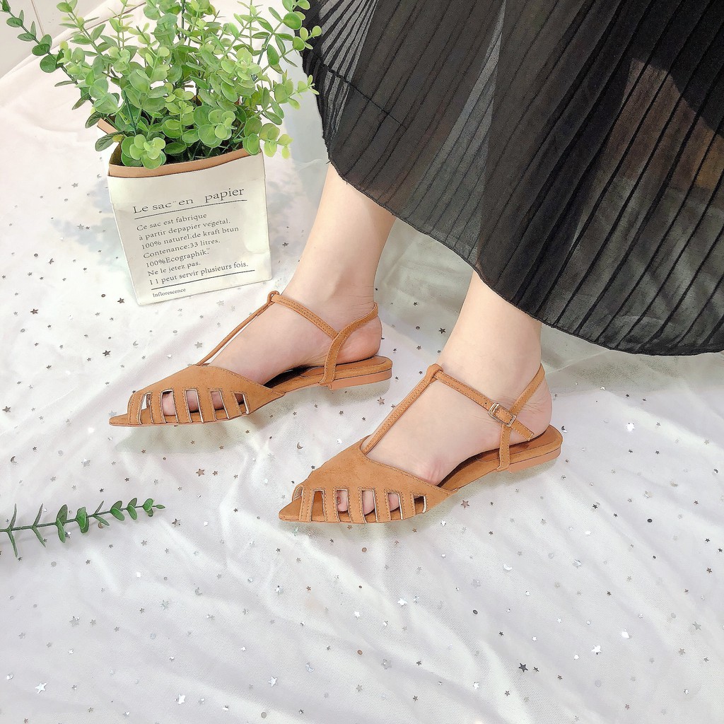 GIÀY SANDAL BÍT MŨI MOE MOE RỌ 1P VNXK