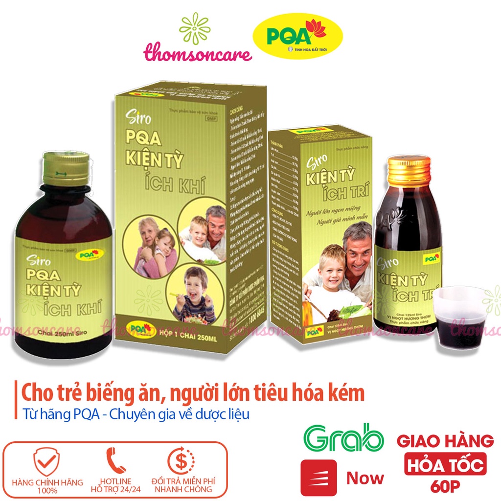 Siro ăn ngon cho bé - PQA kiện tì ích trí - Chai 125ml giảm biếng ăn, tiêu hóa tốt kiện tỳ ích khí