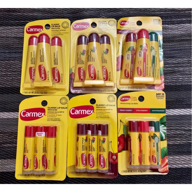 Set son dưỡng chống nắng CARMEX Lip Balm SPF15🌞🌞🌞