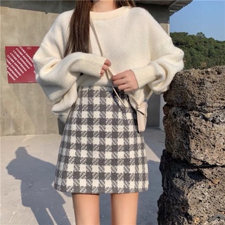 Chân váy dạ ngắn chốt trên live