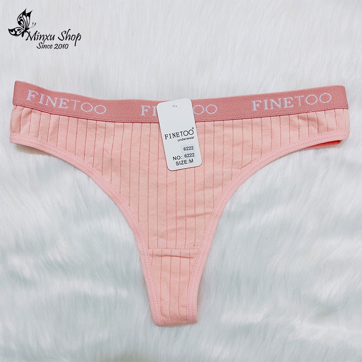 Quần lọt khe chất cotton mềm đẹp phối viền chữ cá tính, quần lót nữ sexy cám dỗ mặc thoáng không bị hằn Minxu Shop 6222