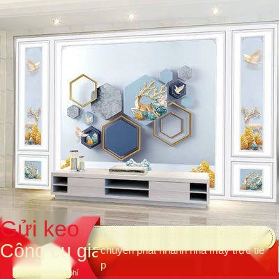 Nền TV 10D, Hình nền, Bức tranh tường 6D Hình nền, Phòng khách, Nhãn dán trang trí, Giấy, Phim liền mạch 3D, Tường