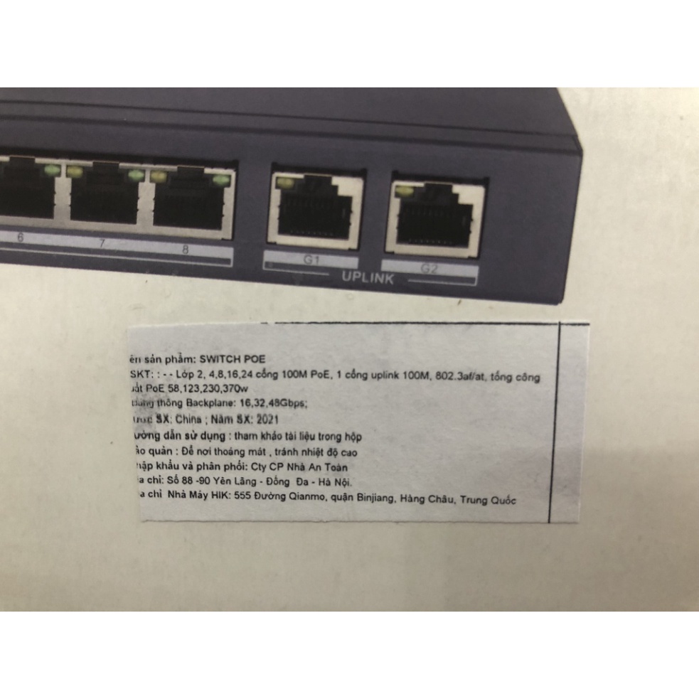 Switch mạng 9 cổng HIKVISION DS-3E0109P-E/M DS-3E0109P-E/M, POE, 1 cổng Uplink