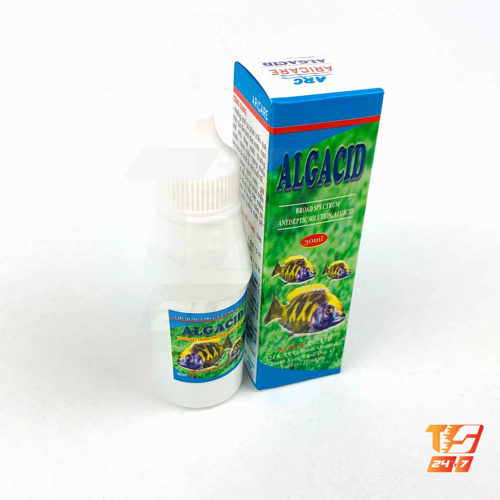 Dung Dịch Diệt Rêu, Tảo ALGACID 30ml - Khử Khuẩn, Rêu Hại Làm Đục Nước Hồ Cá