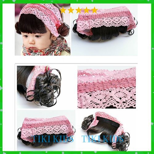 Băng Đô Tóc Mái Kèm Tóc 2 Bên Cho Bé Gái - MSP: BM9