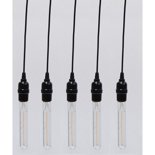 Bộ 5 dây đèn thả Vintage bóng đèn Led Edison T185 4W
