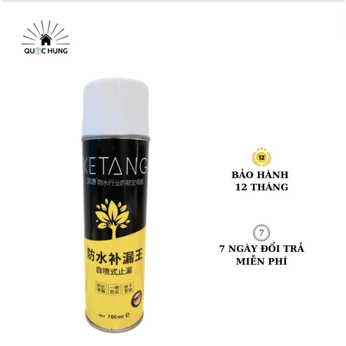 Chai xịt chống thấm,chống ẩm,chống dột 700ml KETANG-Hàng chính hãng-Bảo hành 12 tháng